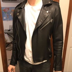 HP!🔥Men’s genuine black leather jacket